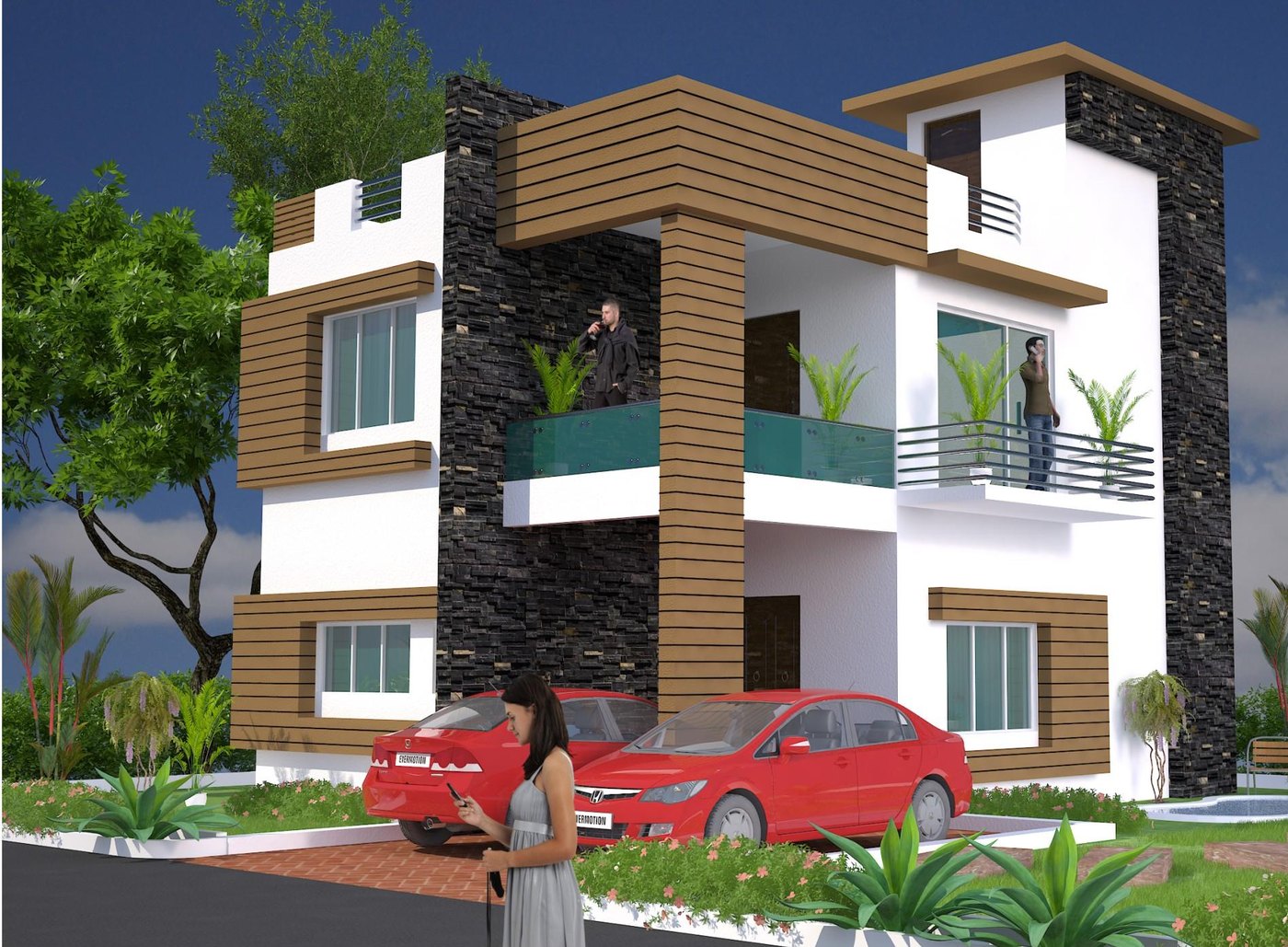 A duplex villa at SRK Green Park, architect’s drawing