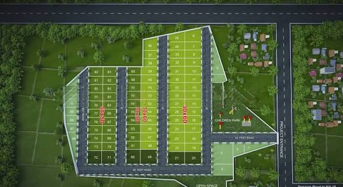 Plot layout of the proposed community near Kolar